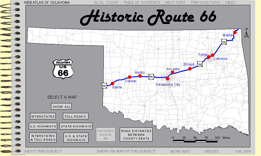 Historic Route 66 in Oklahoma